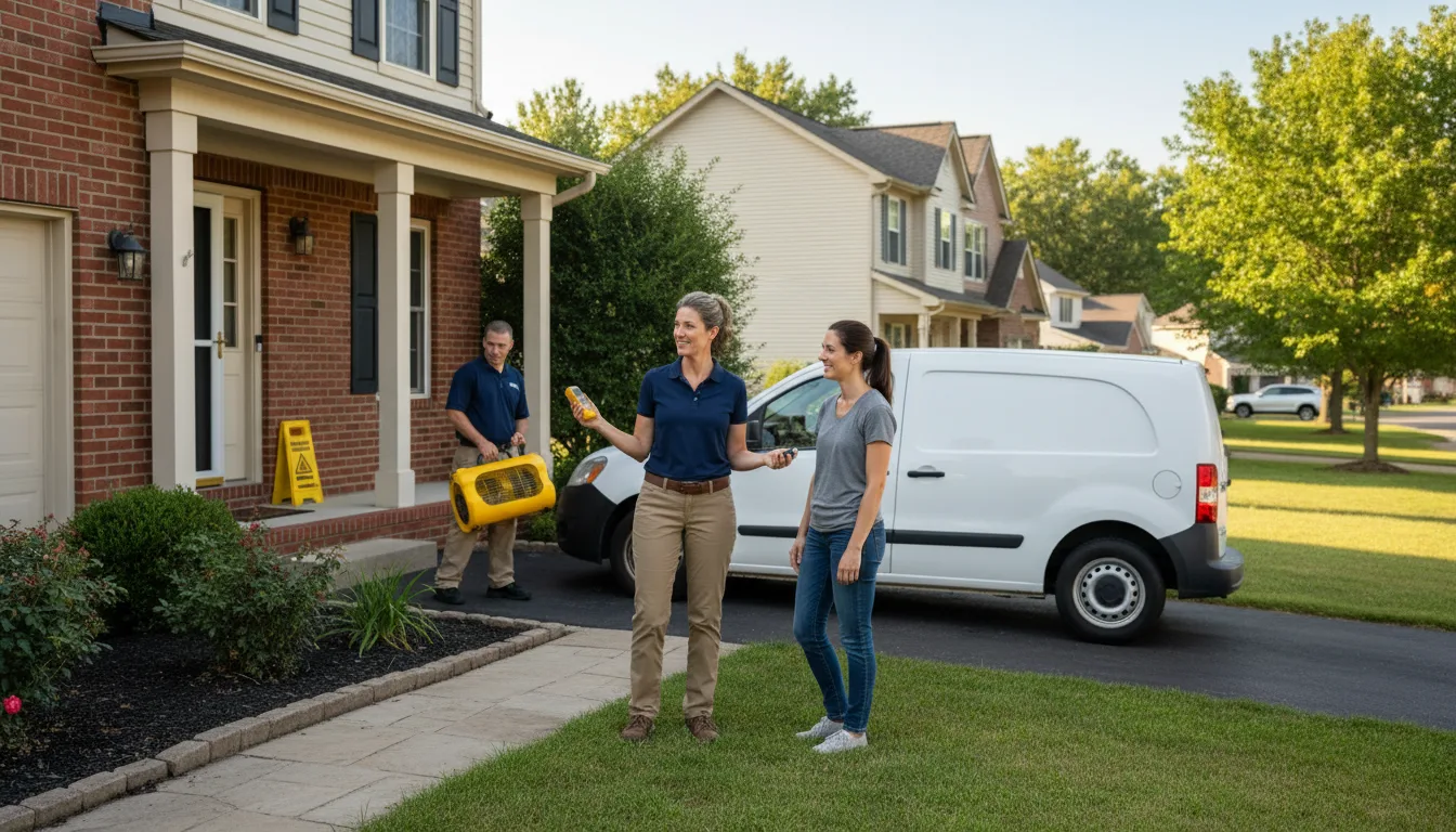 Water restoration image for Dehumidification And Cleanup Services in Grove City, OH